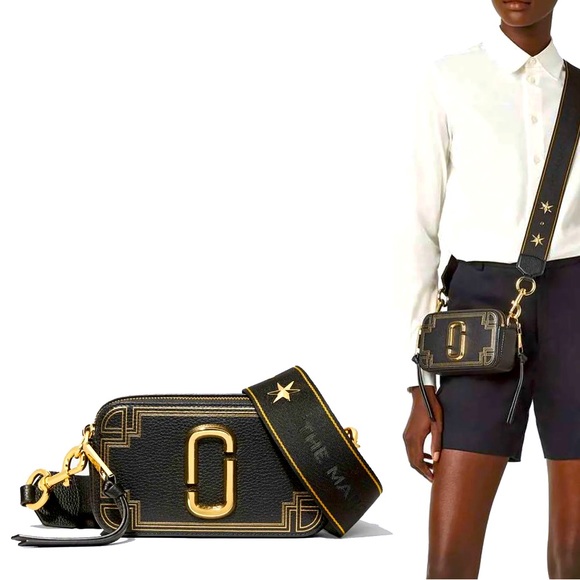 Marc Jacobs Bags Marc Jacobs The Snapshot Gilded Leather Small